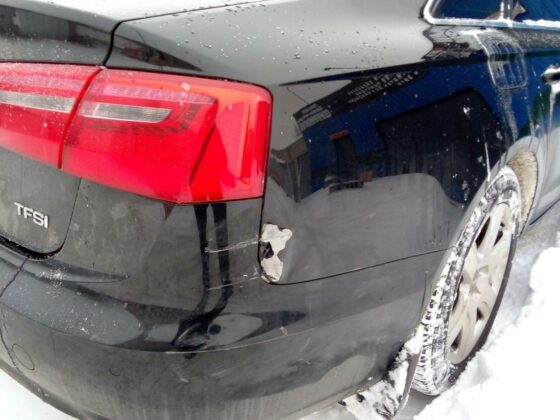 Ремонт заднего бампера Audi